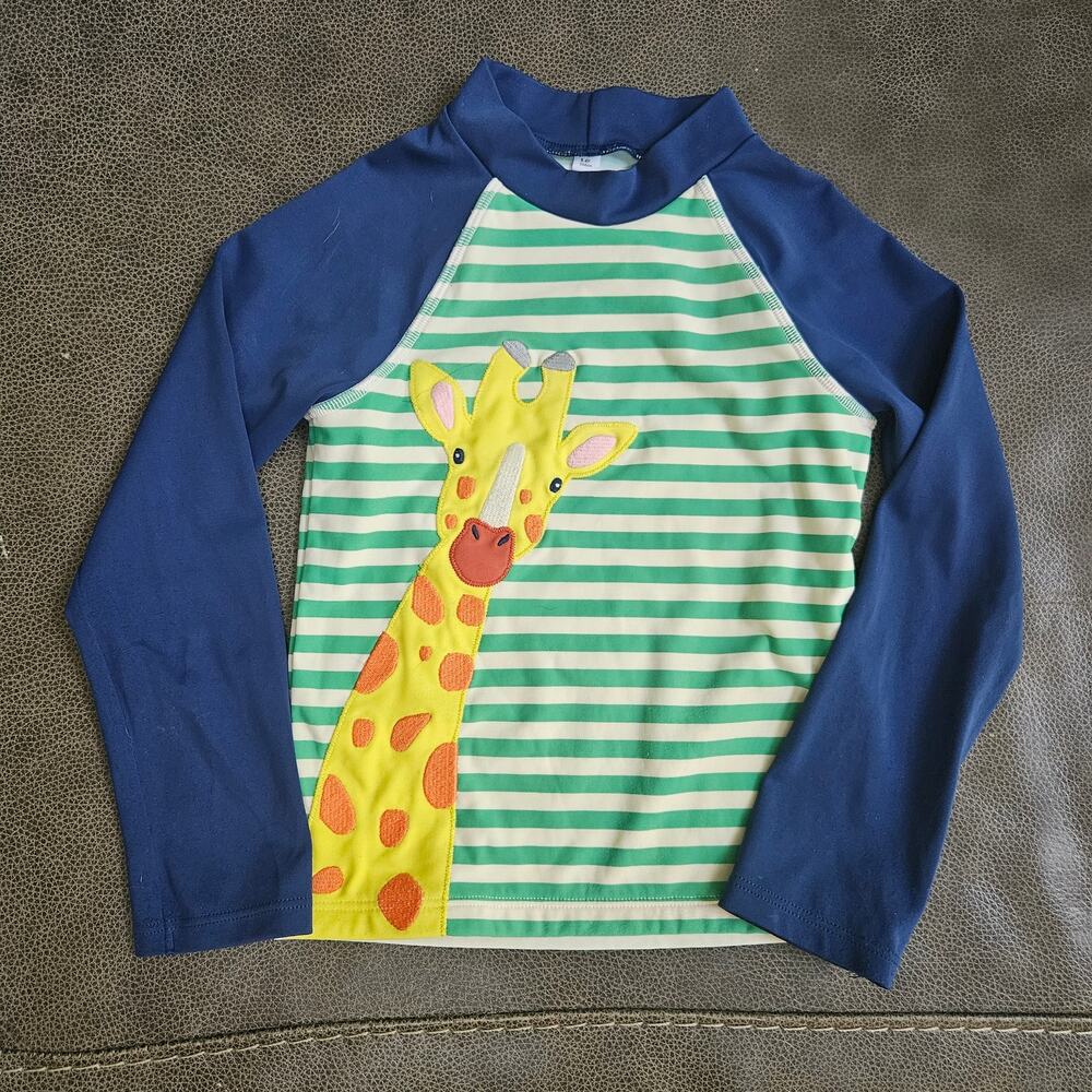 Baby Boden Boys Long Sleeve Giraffe Rash Guard Swim Shirt UPF 40+ 3-4Y 104cm